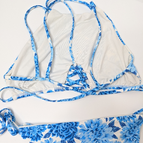 Frankie's Bikinis Marley Blue Dahlia bikini pair - Picture 10 of 12